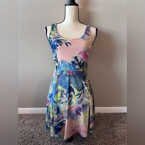 Floral Sleeveless Dress - Multicolor